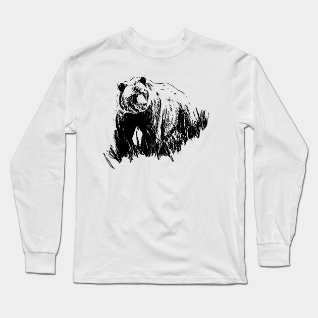 Grizzly Long Sleeve T-Shirt by Thistle Kent